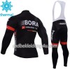 Set Langarmtrikot + Trägerhose Lange 2017 Bora-Hansgrohe Damen Winter Thermal Fleece N003